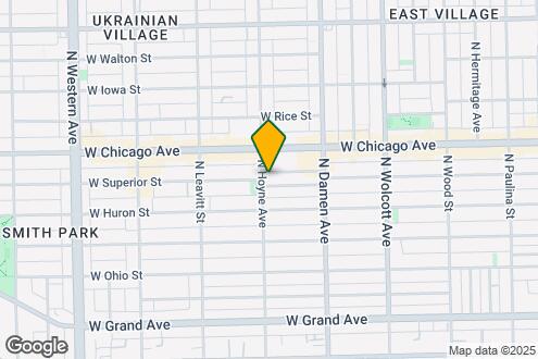 Map Image of the Property - 727 N Hoyne Ave