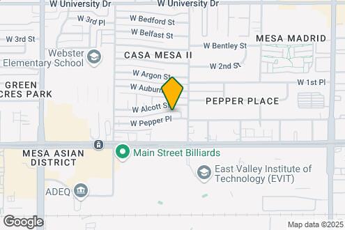 Imagen del Mapa de la Propiedad - 1626 W Pepper Pl