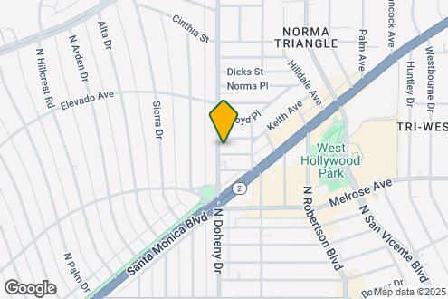 Imagen del Mapa de la Propiedad - The Harland West Hollywood