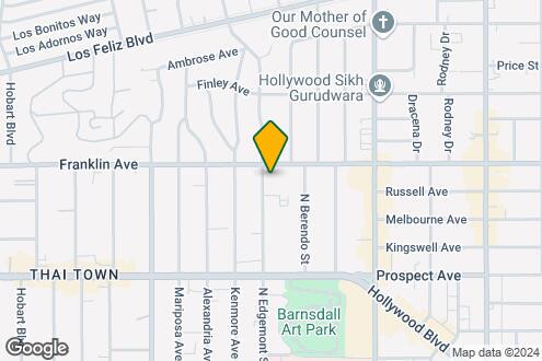 Map Image of the Property - 1828-1850 N Edgemont Street Los Angeles, C...