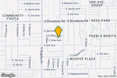 Map Image of the Property - 1328 E Vine Ave