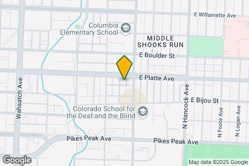 Map Image of the Property - 833 E Platte Ave