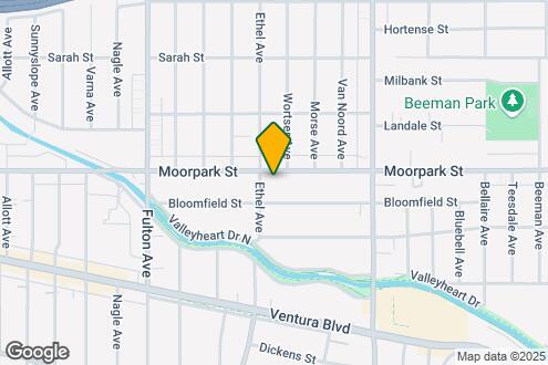 Map Image of the Property - 13046 Moorpark St