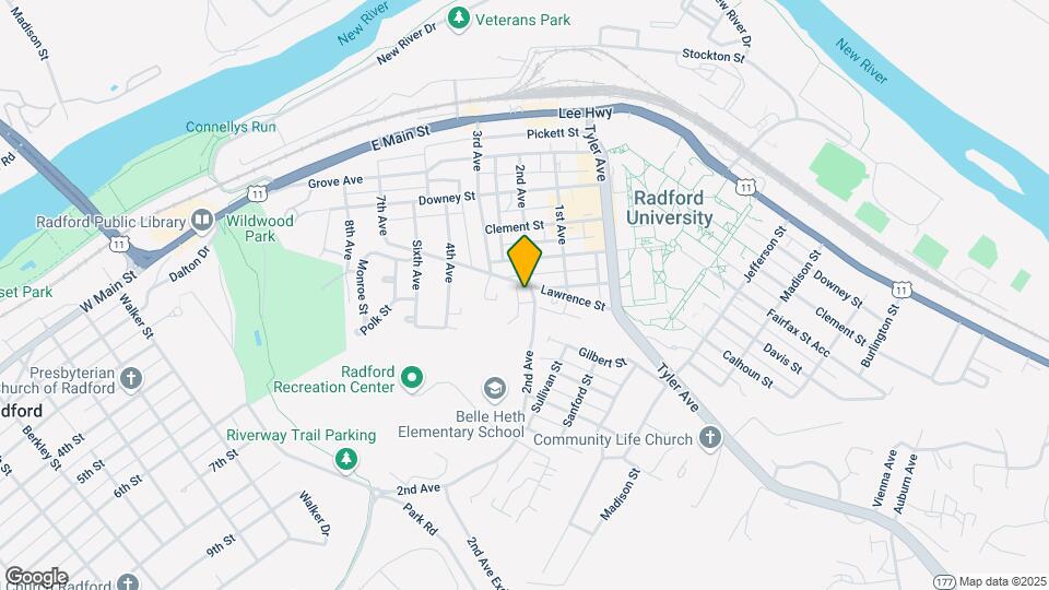 Radford University Campus Map