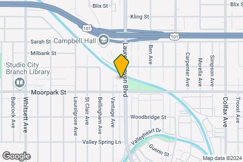 Map Image of the Property - 4421 Laurel Canyon Blvd