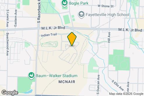 Map image of the property - The Vue on Stadium Drive Fayetteville