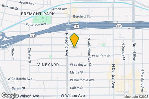 Map Image of the Property - 450 W. Doran St. Glendale CA