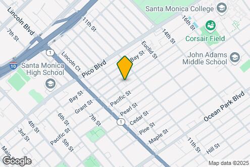 Map Image of the Property - 1018 Grant St in Santa Monica - only 10 bl...