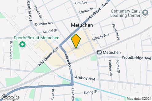 Map Image of the Property - Woodmont Metro at Metuchen Station