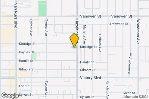 Map Image of the Property - 6545 Hazeltine Ave. Van Nuys, CA.