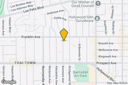 Map Image of the Property - The Kenmore Los Feliz