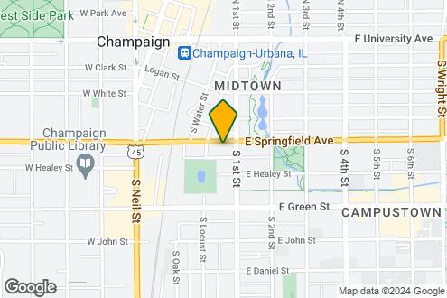 Imagen del Mapa de la Propiedad - 57 E. Springfield Ave Champaign, IL