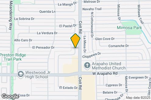 Map Image of the Property - 15860 El Estado Dr