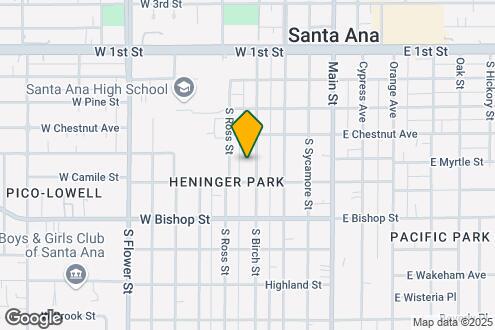 Map Image of the Property - Santa Ana Birch Apartments