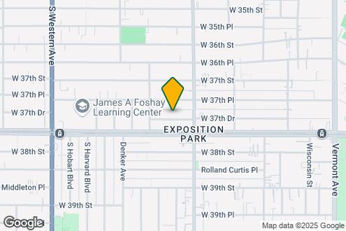 Map Image of the Property - 1439 W 37th Dr, Los Angeles 90018