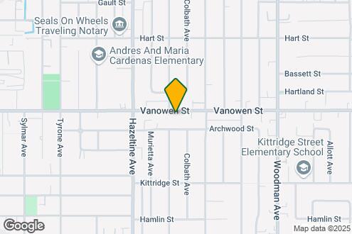 Map Image of the Property - 13956 Vanowen St